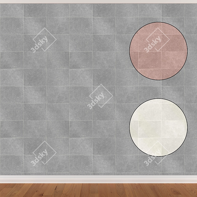 Seamless Wallpaper Set (3 Colors) 3D model image 1