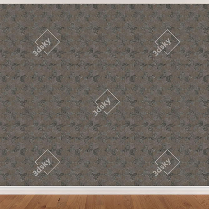 Seamless Wallpapers Set - 3 Colors 3D model image 3