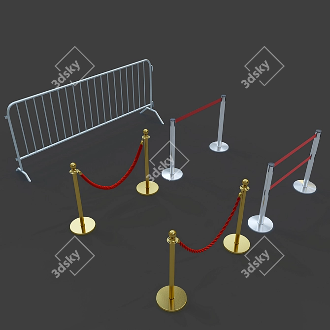 Versatile Modular Fencing Solution 3D model image 1