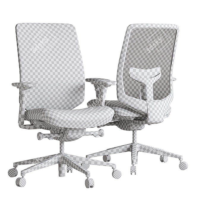 Ergonomic HermanMiller Verus Chairs 3D model image 2