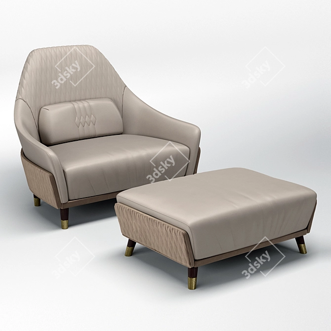  Elegant Charles Armchair by Pregno 3D model image 1