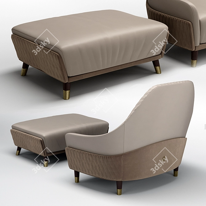  Elegant Charles Armchair by Pregno 3D model image 2