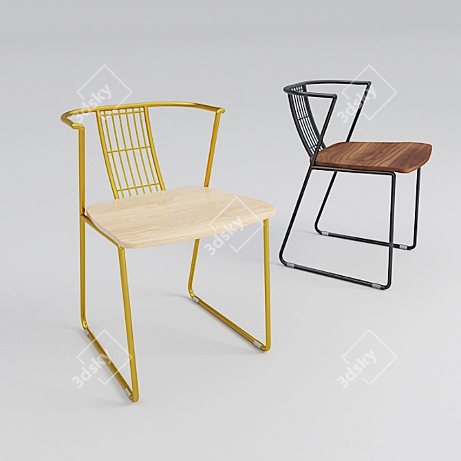 Elegant Ergonomic Eden Chair 3D model image 1