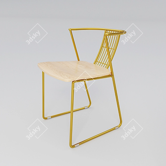 Elegant Ergonomic Eden Chair 3D model image 2