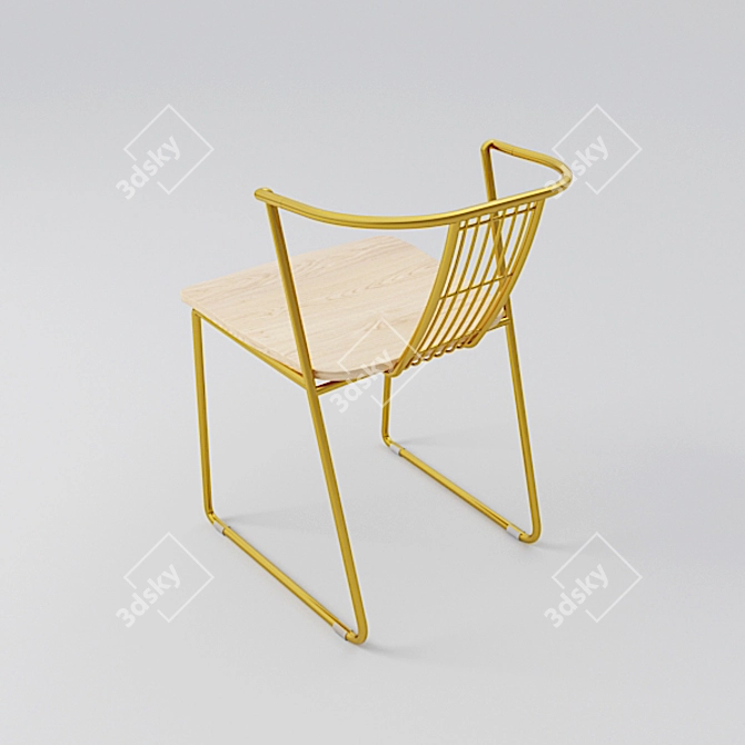 Elegant Ergonomic Eden Chair 3D model image 3