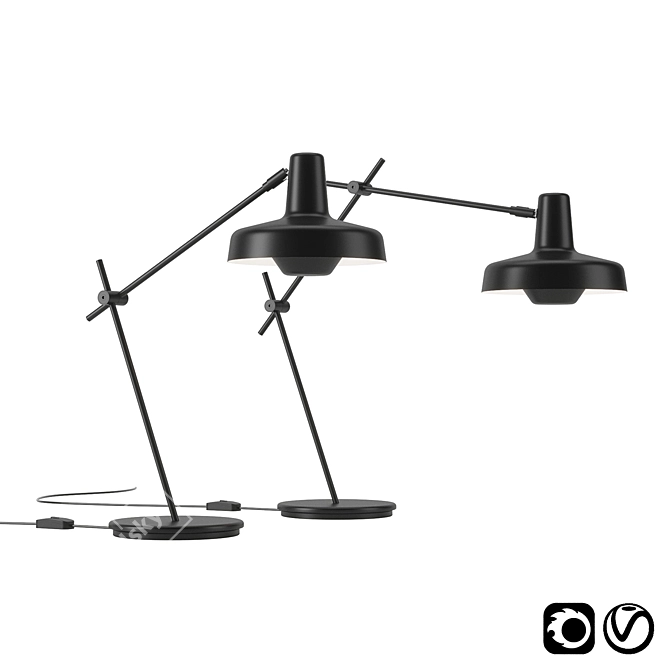 Unique Title: Modern Minimalist Arigato AR-T Lamps 3D model image 1