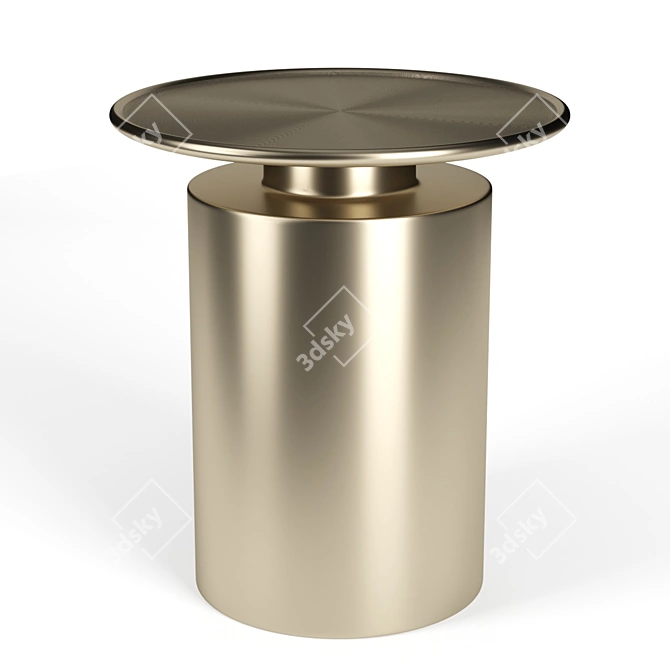 Elegant Brass Coffee Table 3D model image 1