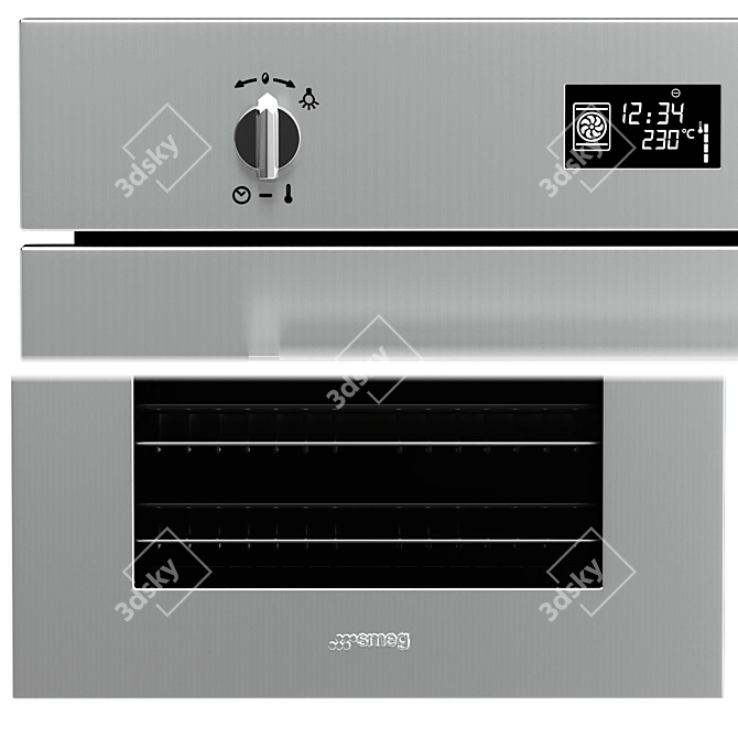 SMEG B0652187 Stainless Steel 60cm Oven 3D model image 2