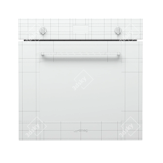 SMEG B0652187 Stainless Steel 60cm Oven 3D model image 3