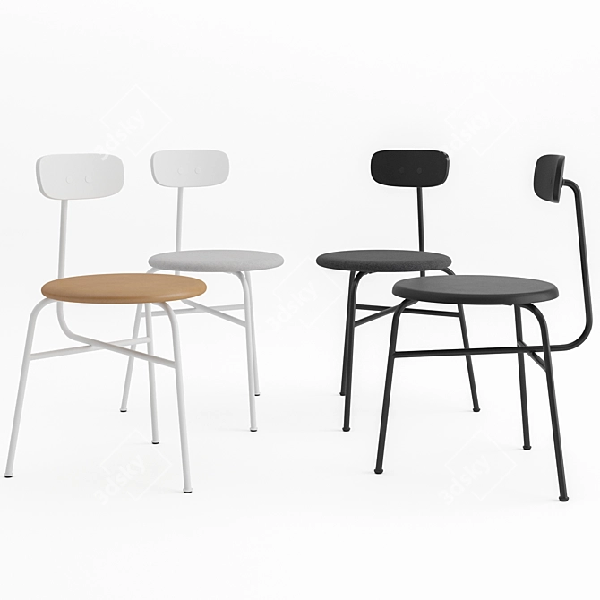 Minimalist 3-Leg Afteroom Dining Chair 3D model image 1