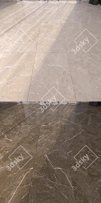 Elegant Marble Floor Set 3D model image 2