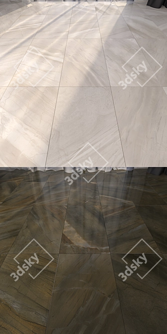 HD Marble Floor Set 3D model image 2