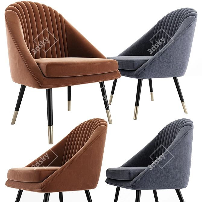 Modern Tub Lounge Chair - Cult Audrey 3D model image 1