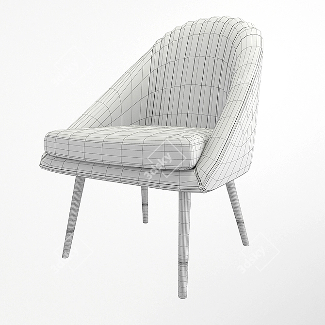 Modern Tub Lounge Chair - Cult Audrey 3D model image 3