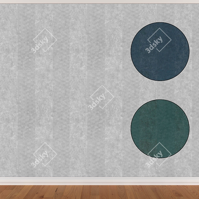 Seamless Wallpaper Set in 3 Colors 3D model image 1