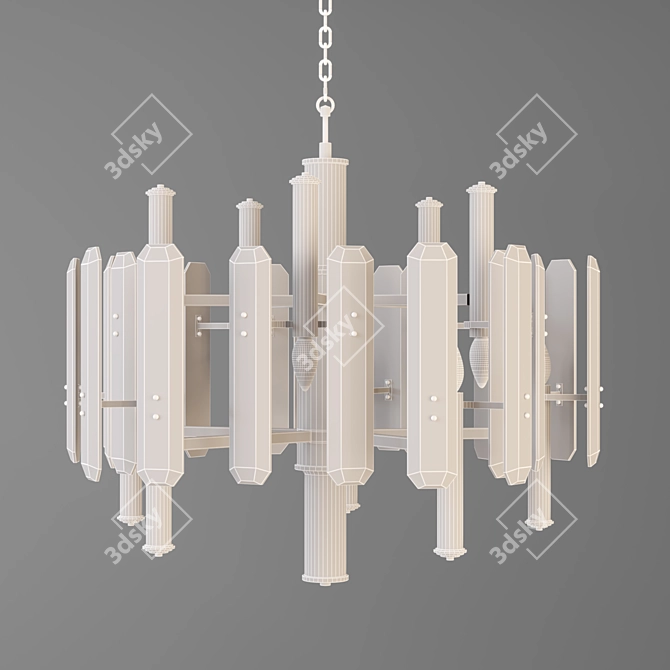 Elegant Sciolari Brass Chandelier 3D model image 2