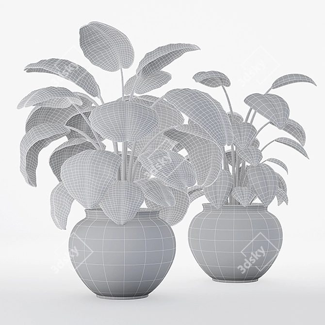 Modern Plant 3D Model Kit 3D model image 2