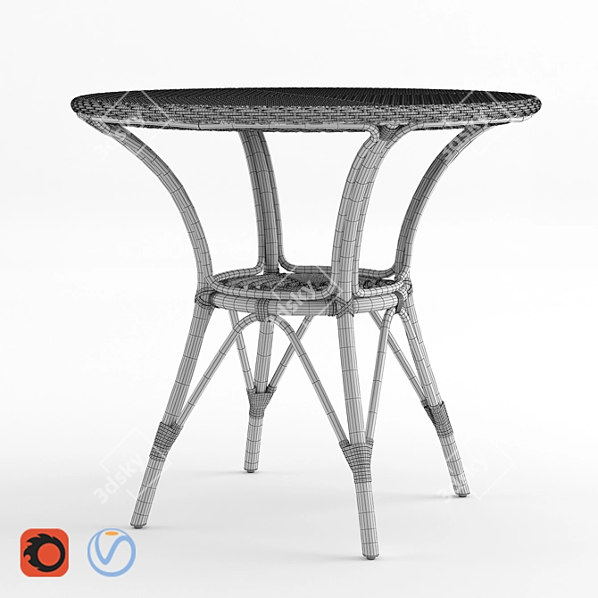 Elegant Danielle Cafe Table: Perfect for Any Space! 3D model image 2