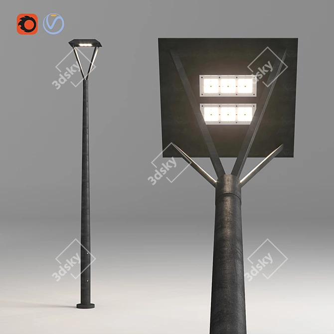 Alcor LED Luminaire - 7000lm 3D model image 1