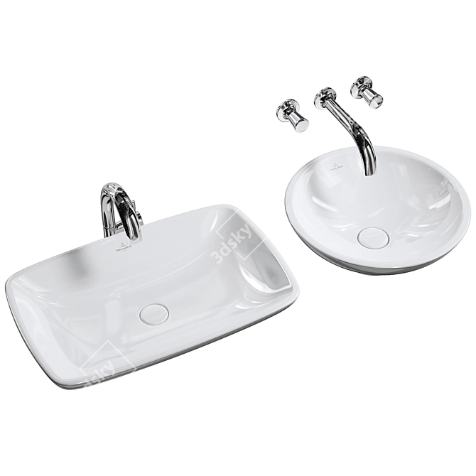 Villeroy & Boch Loop & Friends Sink 3D model image 1