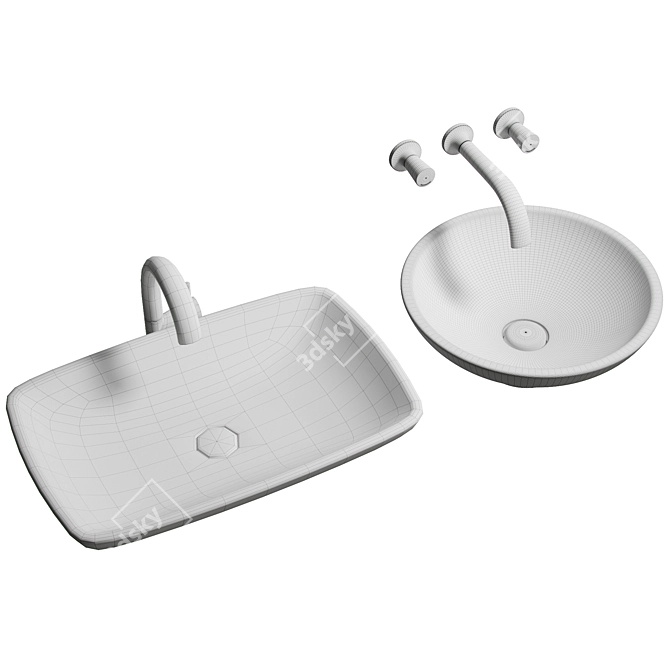 Villeroy & Boch Loop & Friends Sink 3D model image 2