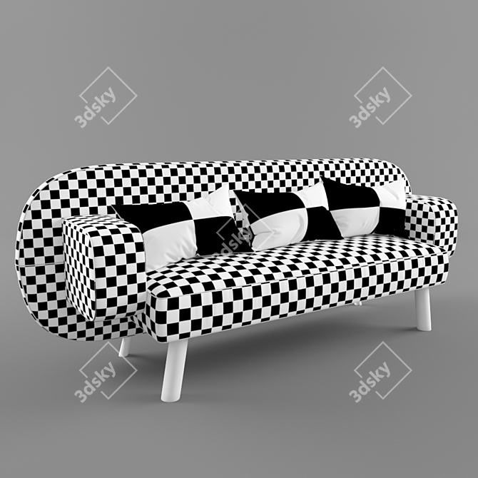 Luxury Larmara Demaro Sofa: High-Poly 3D Model 3D model image 2