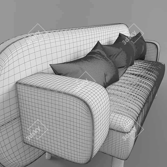 Luxury Larmara Demaro Sofa: High-Poly 3D Model 3D model image 3