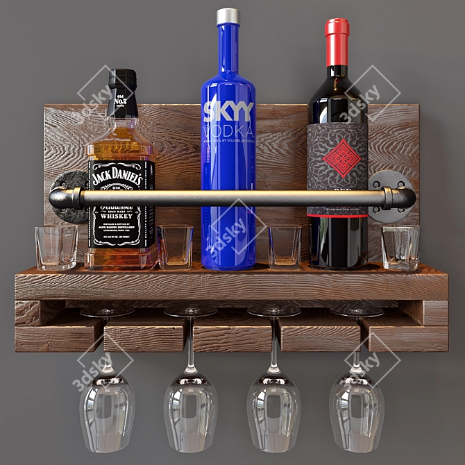 Ultimate Wine & Spirits Trio 3D model image 1