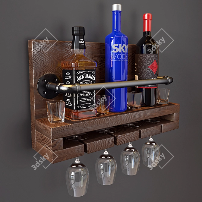 Ultimate Wine & Spirits Trio 3D model image 2