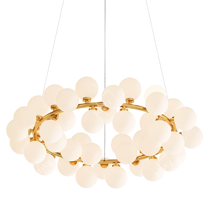 Ethereal Milk Bubble Chandelier 3D model image 1