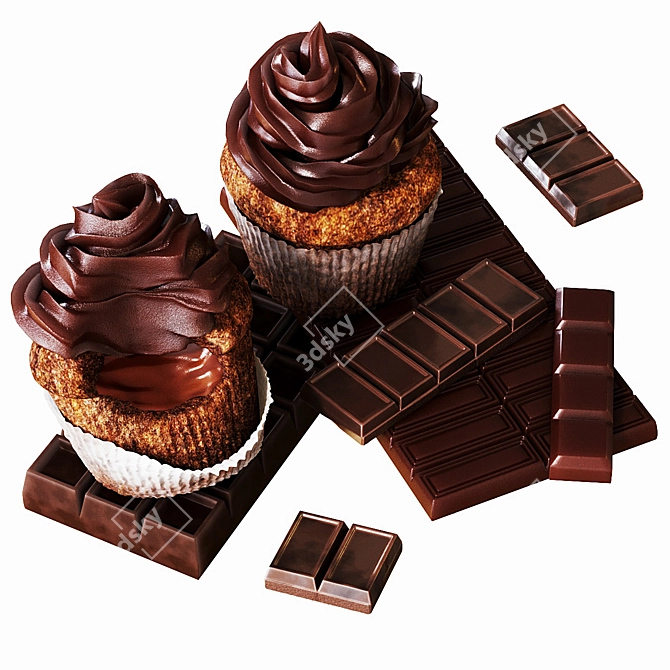 3D Cake Model: 111,098 Poly, 112,042 Verts 3D model image 1