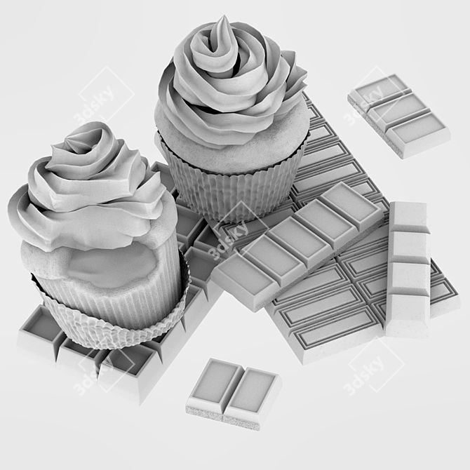 3D Cake Model: 111,098 Poly, 112,042 Verts 3D model image 2