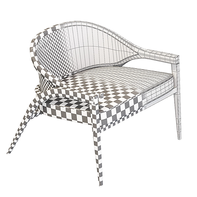 Elegant Wormley Lounge Armchair 3D model image 3