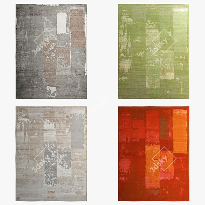 Boro 1: Vibrant and Luxurious Rugs 3D model image 1