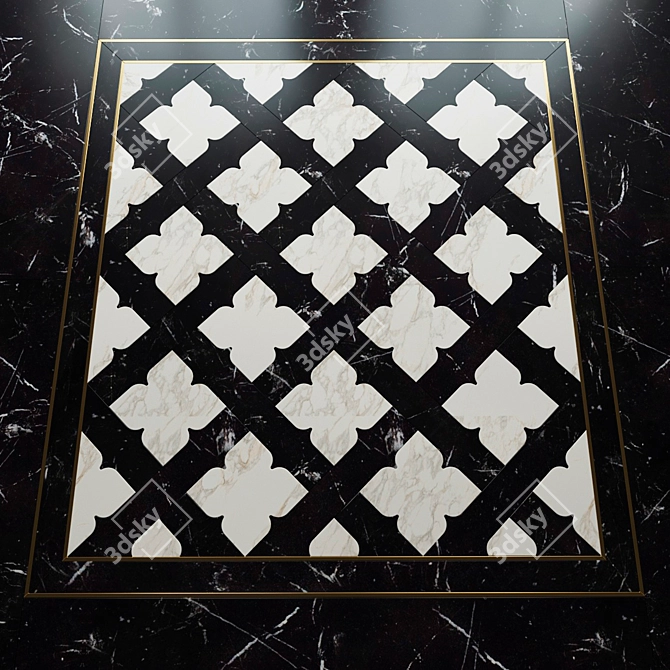 Elegant Marble Tile & Decor 3D model image 2