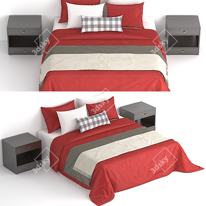 3DMax Bed: Modern Design, High-Quality 3D model image 2