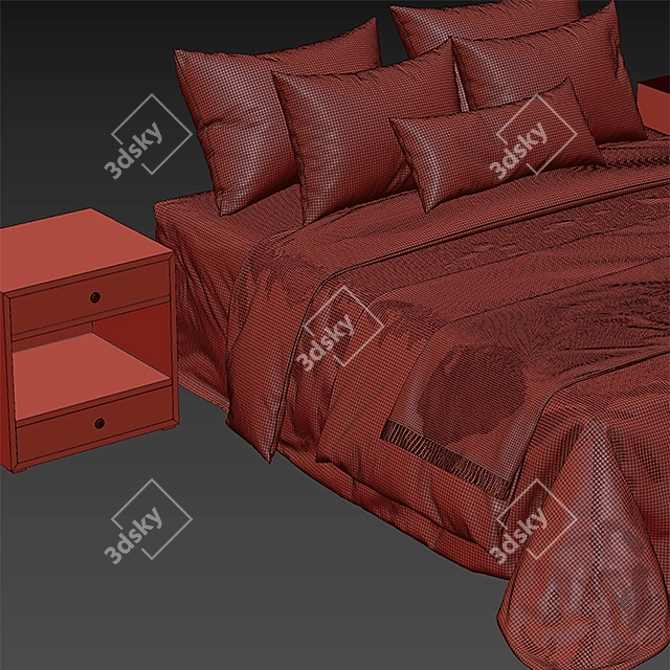 3DMax Bed: Modern Design, High-Quality 3D model image 3