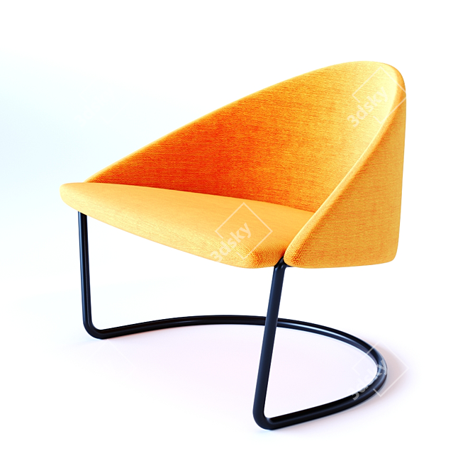 Modern Circle Chair: 3ds Max + Vray 3D model image 1