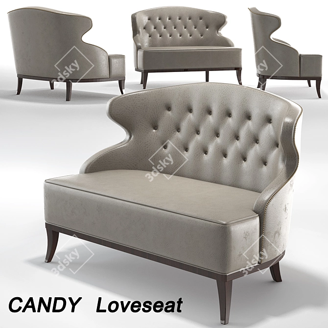 Sweet Cozy Seating: MUNNA_CANDY Loveseat 3D model image 1