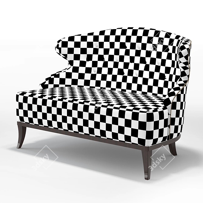 Sweet Cozy Seating: MUNNA_CANDY Loveseat 3D model image 3