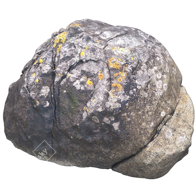 Coastal Gem: Photogrammetry-Generated Beach Rock 3D model image 2