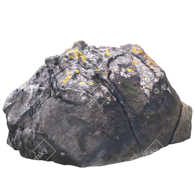 Coastal Gem: Photogrammetry-Generated Beach Rock 3D model image 3