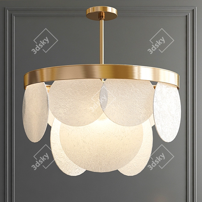 Elegant Sasha Brass Pendant Light 3D model image 1