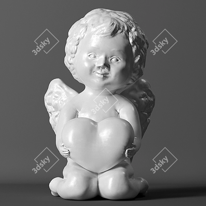 Heavenly Messenger: Angel Figurine 3D model image 1