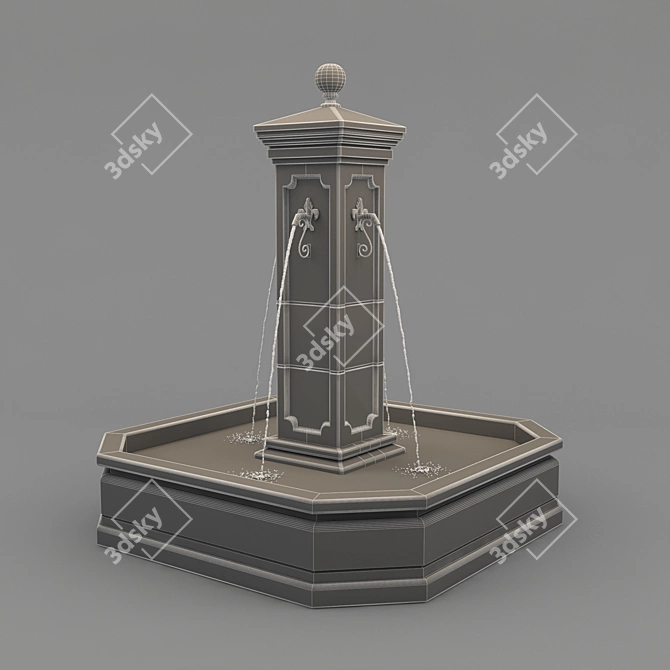 Versatile Garden Fountain 3D model image 2