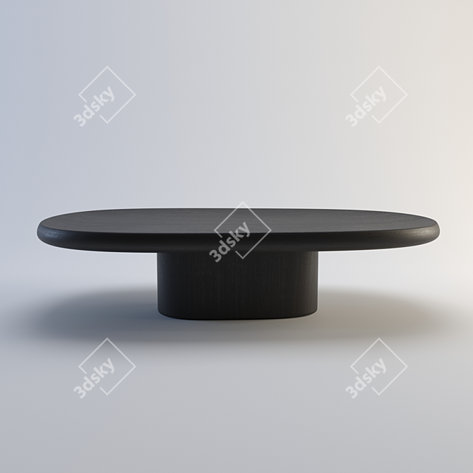 Modern Black Coffee Table - Ronan&Erwan Bouroullec 3D model image 2