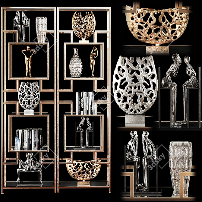 Elegant Decor Set 38: V-Ray Render, Real-World Scale 3D model image 2