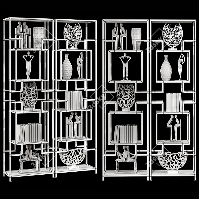 Elegant Decor Set 38: V-Ray Render, Real-World Scale 3D model image 3