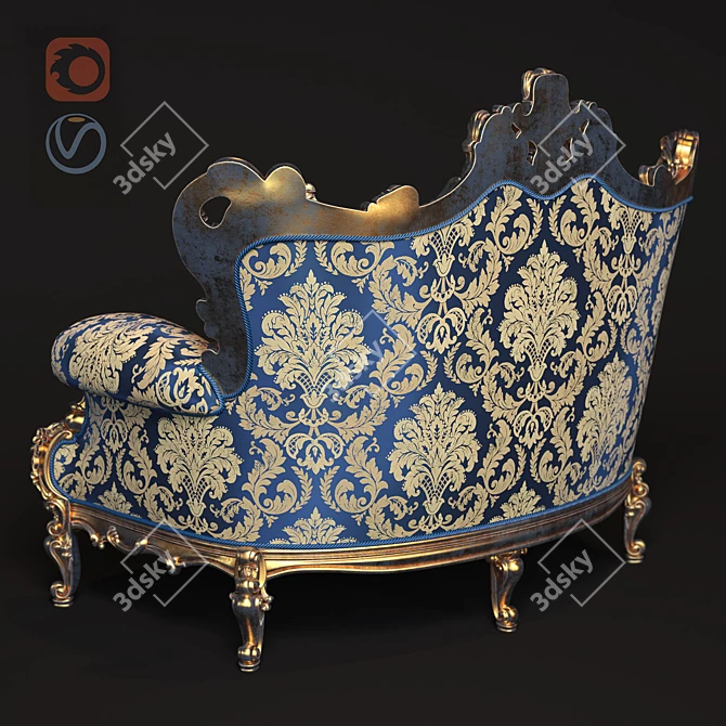 Elegant Varie Sofa: Classic Design 3D model image 2