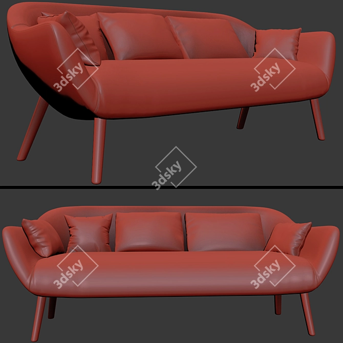 Elegant Poliform Mad Sofa 3D model image 3